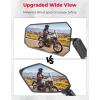 imageKEMIMOTO Adventure Motorcycle Mirrors Full Billet Aluminum Alloy Universal M8 M10 Bolt 78quot Handlebar Mount Rearview Side Mirrors Foldable 360 Degrees Compatible with ATV Dirt Bike Scooter