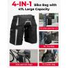 imageKEMIMOTO Bicycle Panniers Combo 3in1 Bike Saddle Grocery Bag with Waterproof Rain Cover 52L Large Capacity Storage Cargo Cycling Backpack Mountain Road Ebike Trunk Bag BlackWith Cooler Bag