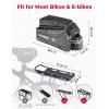 imageKEMIMOTO Bike Bag 11L EVA Hard Shell Upgraded Ebike Rear Rack Bag with Waterproof Cover Bicycle Trunk with Shoulder Strap for Commuter Travel Outdoor40l  With Expansion Layers  Pp Board
