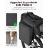 imageKEMIMOTO Bike Rear Rack Bag with Rain Cover 15L Thickened Foldable Pockets Water Resistant Bicycle Bag Bike Trunk Pannier for Commuter Cycling Trip Grocery Shopping Black