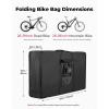 imageKEMIMOTO Bike Travel Bag Airplane for 26 to 29 inch Mountain Bicycle 900D Heavy Duty Folding MTB Bike Box Case with Wheels Pack for Air Travel Flights Waterresistant Cycling Transport Storage