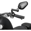 imageKEMIMOTO Billet Aluminum Motorcycle Mirrors with Extended Bracket 10mm Bolt Heavy Duty Rear View Side Mirror Compatible with Spotlight and Phone Holder for Cruiser Adventure Street Bikes