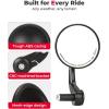 imageKEMIMOTO Billet Aluminum Motorcycle Rearview Mirrors Universal Adjustable Bar End Side Mirror with M6 M8 Bolt Fits 16519mm Handlebar Compatible with Motorcycle Motorbikes Scooters ATV