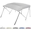 imageKEMIMOTO Bimini Top for Boat Bimini Tops Cover 600D Marine Grade Canvas Boat Canopy with 6ft Length 54 in  96 in Width 46 in Height Includes Mounting Hardware Straps Rear Support PolesGray