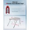imageKEMIMOTO Bimini Top for Boat Bimini Tops Cover 600D Marine Grade Canvas Boat Canopy with 6ft Length 54 in  96 in Width 46 in Height Includes Mounting Hardware Straps Rear Support PolesGray