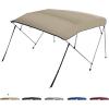 imageKEMIMOTO Bimini Top for Boat Bimini Tops Cover 600D Marine Grade Canvas Boat Canopy with 6ft Length 54 in  96 in Width 46 in Height Includes Mounting Hardware Straps Rear Support PolesBeige