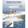 imageKEMIMOTO Bimini Top for Boat Bimini Tops Cover 600D Marine Grade Canvas Boat Canopy with 6ft Length 54 in  96 in Width 46 in Height Includes Mounting Hardware Straps Rear Support PolesGray