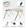 imageKEMIMOTO Bimini Top for Boat Bimini Tops Cover 600D Marine Grade Canvas Boat Canopy with 6ft Length 54 in  96 in Width 46 in Height Includes Mounting Hardware Straps Rear Support PolesBeige