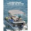imageKEMIMOTO Bimini Tops for Boats Bimini Top Replacement 600d Marine Grade Canvas Boat Canopy Waterproof Sun Shade with Light Hole and Storage Bag Easy Install Without Frame for Pontoon Boatsgray