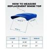 imageKEMIMOTO Bimini Tops for Boats Bimini Top Replacement 600d Marine Grade Canvas Boat Canopy Waterproof Sun Shade with Light Hole and Storage Bag Easy Install Without Frame for Pontoon Boatsblue