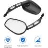 imageKEMIMOTO Black Mirrors Motorcycle Rearview Mirror 360 Degree Adjustment Handlebar Mirrors M8 Compatible with Road King Street Electra Glide Dyna Sportster Softail Road GlideBlack