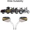 imageKEMIMOTO Black Mirrors Motorcycle Rearview Mirror 360 Degree Adjustment Handlebar Mirrors M8 Compatible with Road King Street Electra Glide Dyna Sportster Softail Road GlideChrome