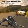 imageKEMIMOTO Black Mirrors Motorcycle Rearview Mirror 360 Degree Adjustment Handlebar Mirrors M8 Compatible with Road King Street Electra Glide Dyna Sportster Softail Road GlideBlack