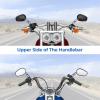 imageKEMIMOTO Black Mirrors Motorcycle Rearview Mirror 360 Degree Adjustment Handlebar Mirrors M8 Compatible with Road King Street Electra Glide Dyna Sportster Softail Road GlideBlack