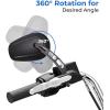 imageKEMIMOTO Black Mirrors Motorcycle Rearview Mirror 360 Degree Adjustment Handlebar Mirrors M8 Compatible with Road King Street Electra Glide Dyna Sportster Softail Road GlideBlack
