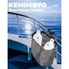 imageKEMIMOTO Boat Fender Holders Folding Fender Rack with Stainless Steel Tube Clamp Fit for Boat Bumper Below 10 Inches