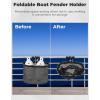 imageKEMIMOTO Boat Fender Holders Folding Fender Rack with Stainless Steel Tube Clamp Fit for Boat Bumper Below 10 Inches