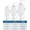 imageKEMIMOTO Boat Fenders Boat Bumpers for 1535ft Boat 4 Pack Inflatable Boat Fenders Bumpers with 4 Ropes Boat Bumpers for Docking Fit for Pontoon Boat Bass Boat and Jon BoatWhite