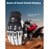 imageKEMIMOTO Dirt Bike Gloves for Men Touchscreen with Silicone Protective for Outdoor Sports OnRoad OffRoad Motorcycle Gloves Motorcross Motorbike Mountain Bicycle Racing ATV UTVwhite