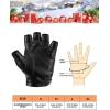 imageKEMIMOTO Fingerless Driving Gloves PU Faux Leather Outdoor Sport Black Half Finger Glove for Men Women Teens BlackXLarge