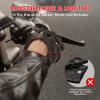 imageKEMIMOTO Fingerless Sheepskin Leather Motorcycle Gloves Half Finger Riding and Driving Gloves for Men and WomenSmall