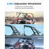 imageKEMIMOTO Flip Up Windshield 4IN1 Folding Window Compatible with 20142018 RZR XP 1000  XP Turbo  RZR 900  S900  S1000 Clear HardCoated PC Open Close Vented Front Full Windshield