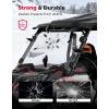 imageKEMIMOTO Front Windshield Compatible with 20192023 Polaris RZR XP 1000  RZR XP Turbo 2 and 4 Seater Impact UV Resistant HardCoated PC PreInstalled Rubber Strip Full Windshield 288401Without Ventilation