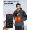 imageKEMIMOTO Hand Warmth Heated Jacket with 12V 20000mAh Battery Pack Heating Electric Hoodie with 8 Heating ZonesGrey Colorblock
