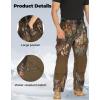imageKEMIMOTO Heated Hunting Pants for Men 615H Heating Time Winter Camo Pants Padded Knees for Hunting Hiking Camping