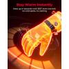 imageKEMIMOTO Heated Motorcycle Gloves for Men and Women 74V 2500mAh Touchscreen WaterproofSki Gloves with Rechargeable Battery for Winter Outdoor Work Skiing SnowmobileXLarge