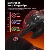 imageKEMIMOTO Heated Motorcycle Gloves for Men with Hard Protective Shields Carbon Nanotube Heating Gloves 74V 3000mAh Rechargeable Battery Waterproof Windproof Touchscreen CompatibleBlack