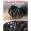imageKEMIMOTO Heated Motorcycle Gloves for Men with Hard Protective Shields Carbon Nanotube Heating Gloves 74V 3000mAh Rechargeable Battery Waterproof Windproof Touchscreen CompatibleBlack