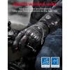 imageKEMIMOTO Heated Motorcycle Gloves for Men with Hard Protective Shields Carbon Nanotube Heating Gloves 74V 3000mAh Rechargeable Battery Waterproof Windproof Touchscreen CompatibleBlack