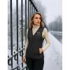 imageKEMIMOTO Heated Vest for Women with Battery Pack Included V Neck with Inner Pocket Lightsout Design Electric Warming VestBlack