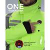 imageKEMIMOTO Hi Vis Heated Safety Jacket Men with Battery Longer Waterproof Winter jacket High Visibility for Work OutdoorLime