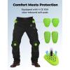 imageKEMIMOTO Mens Motorcycle Heated Pants 36H Heating Time ampamp ESA Armor  WaterResistant Riding Pants for Winter Black