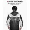 imageKEMIMOTO Mens Rain Suit Waterproof Rain Jacket Reflective Work Rain Coats Lightweight Hiking Motorcycle Rain Gear for Men 3XLarge BlackBlack