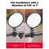 imageKEMIMOTO Motorcycle Bar End Side Mirrors Billet Aluminum Rear View Mirrors Fits 22mm or 254mm Handlebars Compatible for Motorcycles EBikes Scooters ATVs UTVs