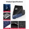 imageKEMIMOTO Motorcycle Cover Waterproof Compatible with Sportster Iron 883 Shadow Vulcan S Boulevard S40 Rebel CMX300 500 1100 Rain Snow Dust All Weather 420D Oxford Cover with Lock Hole Storage Bag Fits