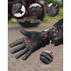 imageKEMIMOTO Motorcycle Gloves Leather Motorcycle Riding Gloves for Men and Women Touchscreen Motorbike Gloves for Motorcross Racing BMX MTB Cycling with Hard KnuckleBlackX Large