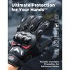 imageKEMIMOTO Motorcycle Gloves for Men Touchscreen Cycling Gloves for Outdoor Sports OnRoad OffRoad Mountain Motorcycle Motorcross Motorbike Dirt Bike Bicycle Racing ATV UTVBlack