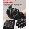 imageKEMIMOTO Motorcycle Gloves for Men Touchscreen Cycling Gloves for Outdoor Sports OnRoad OffRoad Mountain Motorcycle Motorcross Motorbike Dirt Bike Bicycle Racing ATV UTVBlackPVC