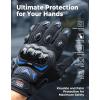 imageKEMIMOTO Motorcycle Gloves for Men Touchscreen Cycling Gloves for Outdoor Sports OnRoad OffRoad Mountain Motorcycle Motorcross Motorbike Dirt Bike Bicycle Racing ATV UTVBlue