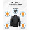imageKEMIMOTO Motorcycle Jacket Men with CE 2 Armored All Protection Jacket All Season Motorbiker Jacket WindproofBlack
