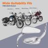 imageKEMIMOTO Motorcycle Mirrors Handlebar Motorcycle Rear View Mirrors Long Stem for Dyna Softail Sportster Road King Street Glide Road Glide 19822024 2025 Teardrop BlackChrome