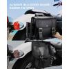 imageKEMIMOTO Motorcycle Saddlebags Throw Over Saddle bags 20L Faux Leather Side Luggage Bags with cup holder for Sportster Softail Dyna Rebel Shadow Universal Black