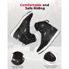 imageKEMIMOTO Motorcycle Shoes High Top with Thick Heel Protective Gear AntiSlip Motorcycle Boots for Men Microfiber Leather Material