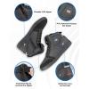 imageKEMIMOTO Motorcycle Shoes with Thick Heel Protective Gear Casual AntiSlip Street Motorcycle Riding Boots for MenBlack