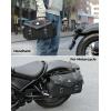 imageKEMIMOTO Motorcycle Side Bag Waterproof Vintage Oil Waxed Canvas Leather Universal Single Saddle Bag Compatible with Softail Dyna Sportster Cruiser 15L11L