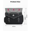 imageKEMIMOTO Motorcycle Side Bag Waterproof Vintage Oil Waxed Canvas Leather Universal Single Saddle Bag Compatible with Softail Dyna Sportster Cruiser 15L11L